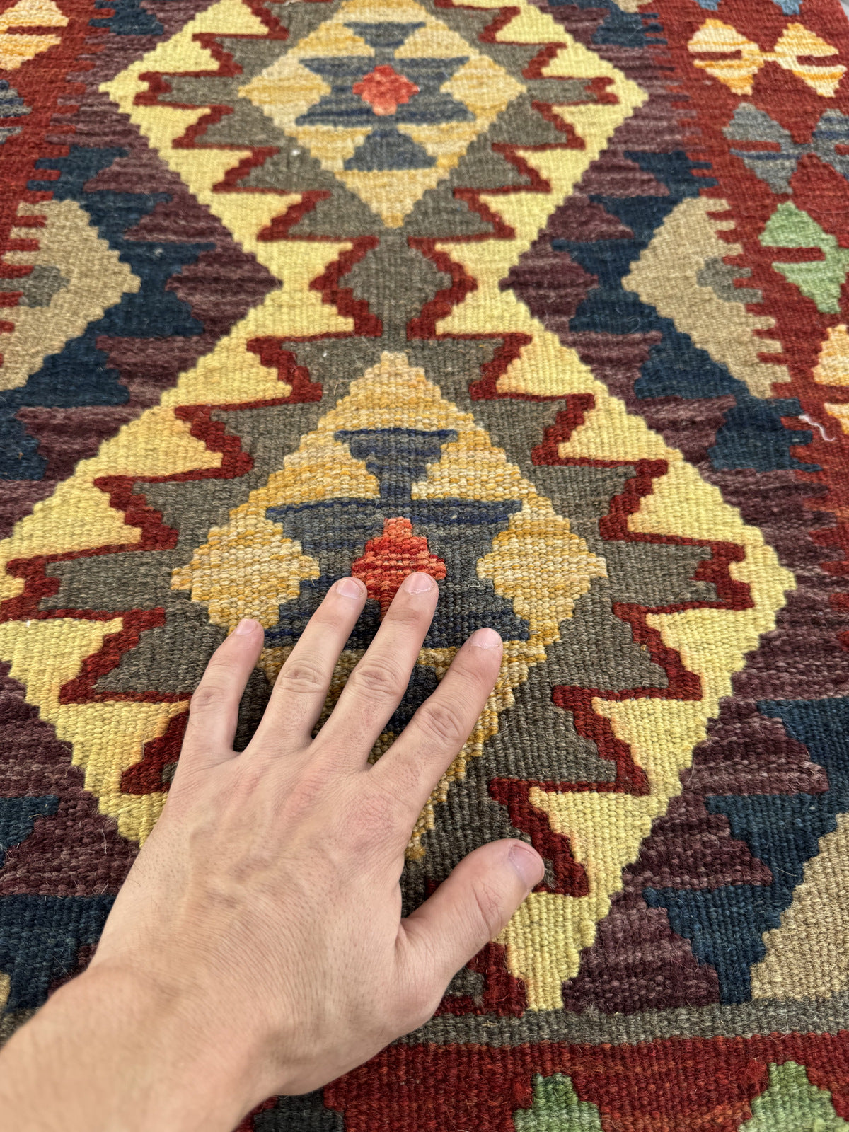 Handmade Afghan Kilim Rug 93 CM x 62 CM Sk#1470