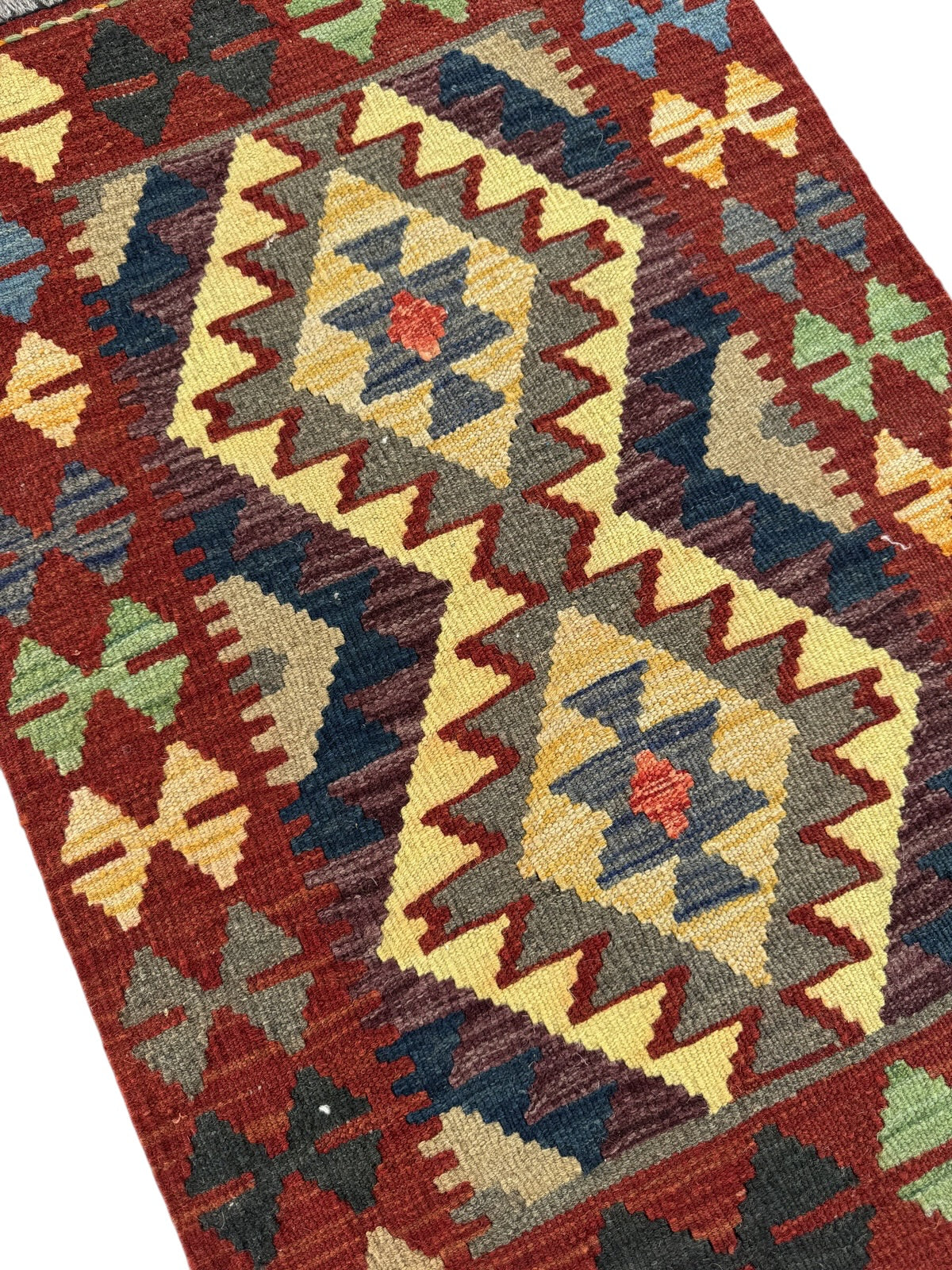 Handmade Afghan Kilim Rug 93 CM x 62 CM Sk#1470