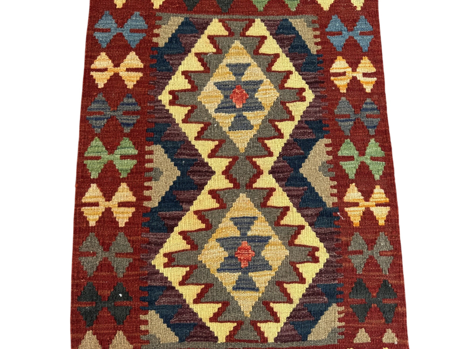 Handmade Afghan Kilim Rug 93 CM x 62 CM Sk#1470