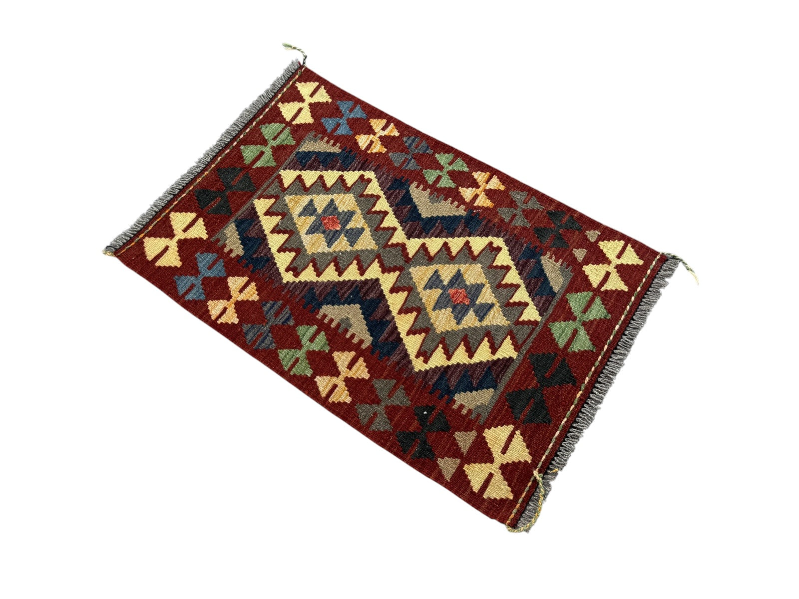 Handmade Afghan Kilim Rug 93 CM x 62 CM Sk#1470