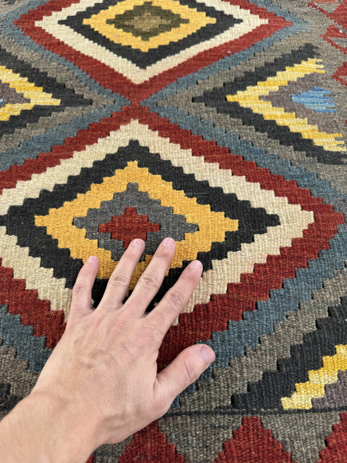 Handmade Afghan Kilim Rug 94 CM x 64 CM Sk#1469