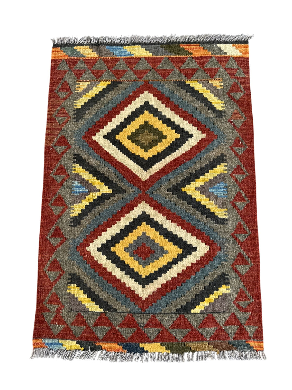 Handmade Afghan Kilim Rug 94 CM x 64 CM Sk#1469