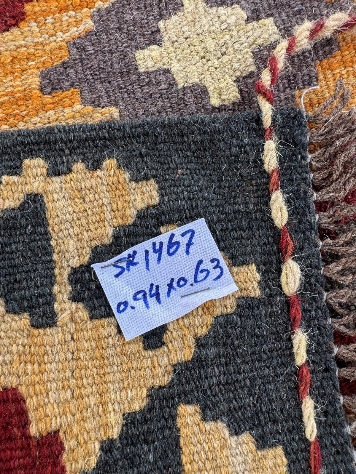 Handmade Afghan Kilim Rug 94 CM x 63 CM Sk#1467