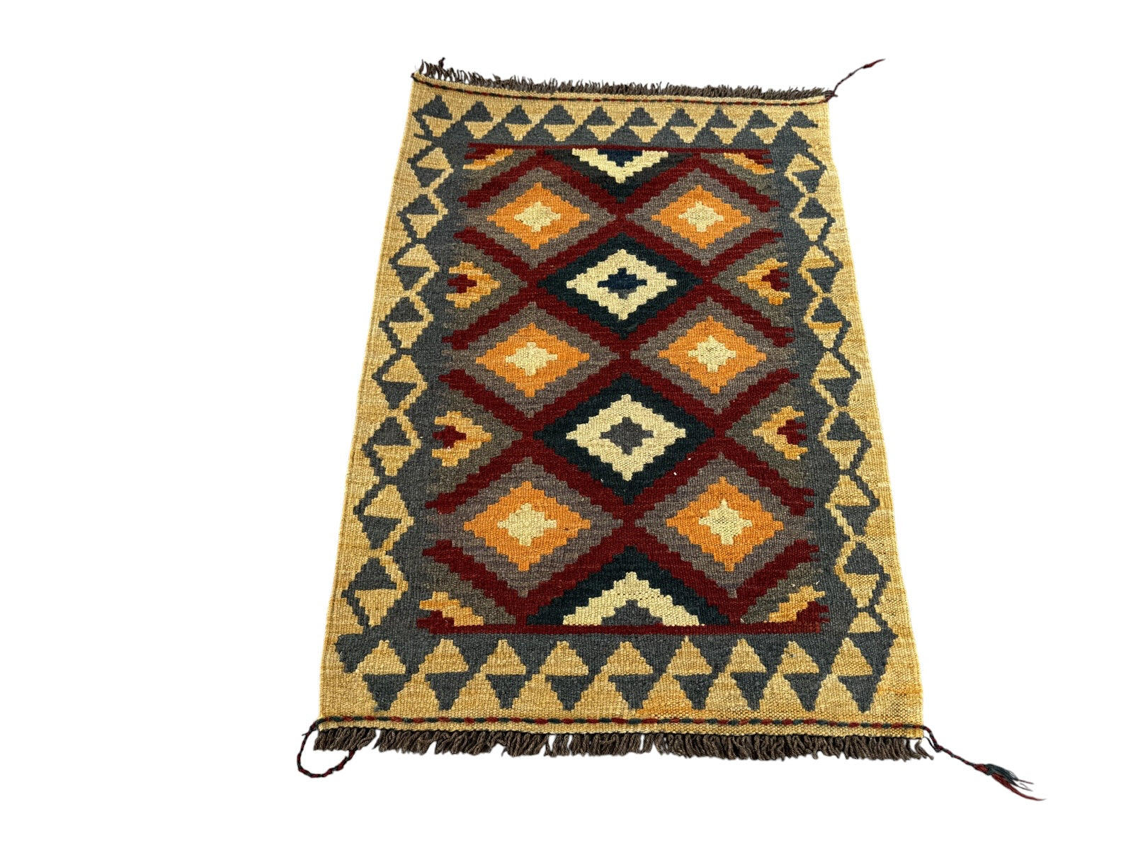 Handmade Afghan Kilim Rug 90 CM x 63 CM Sk#1466