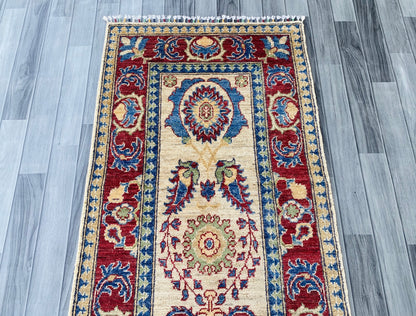 Handmade Afghan Chobi Hallway Runner Rug 304CM x 83CM ( SS#31).