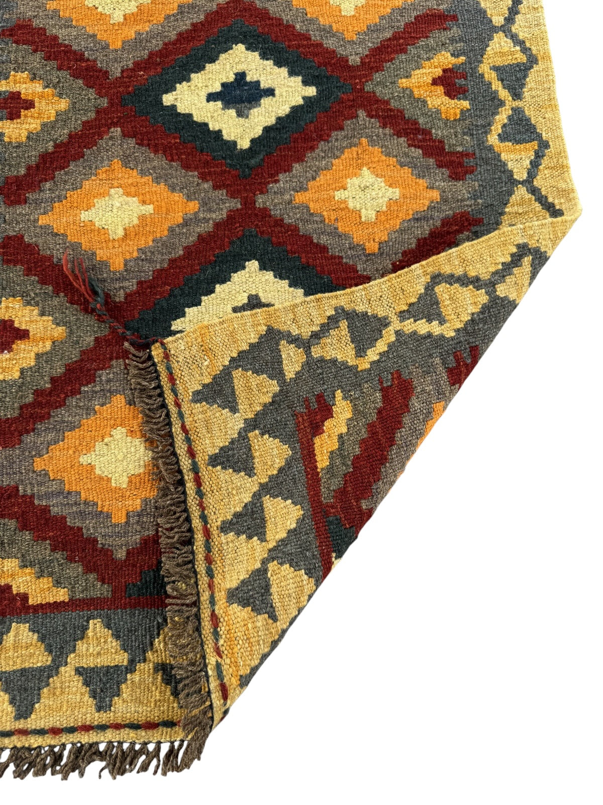 Handmade Afghan Kilim Rug 90 CM x 63 CM Sk#1466