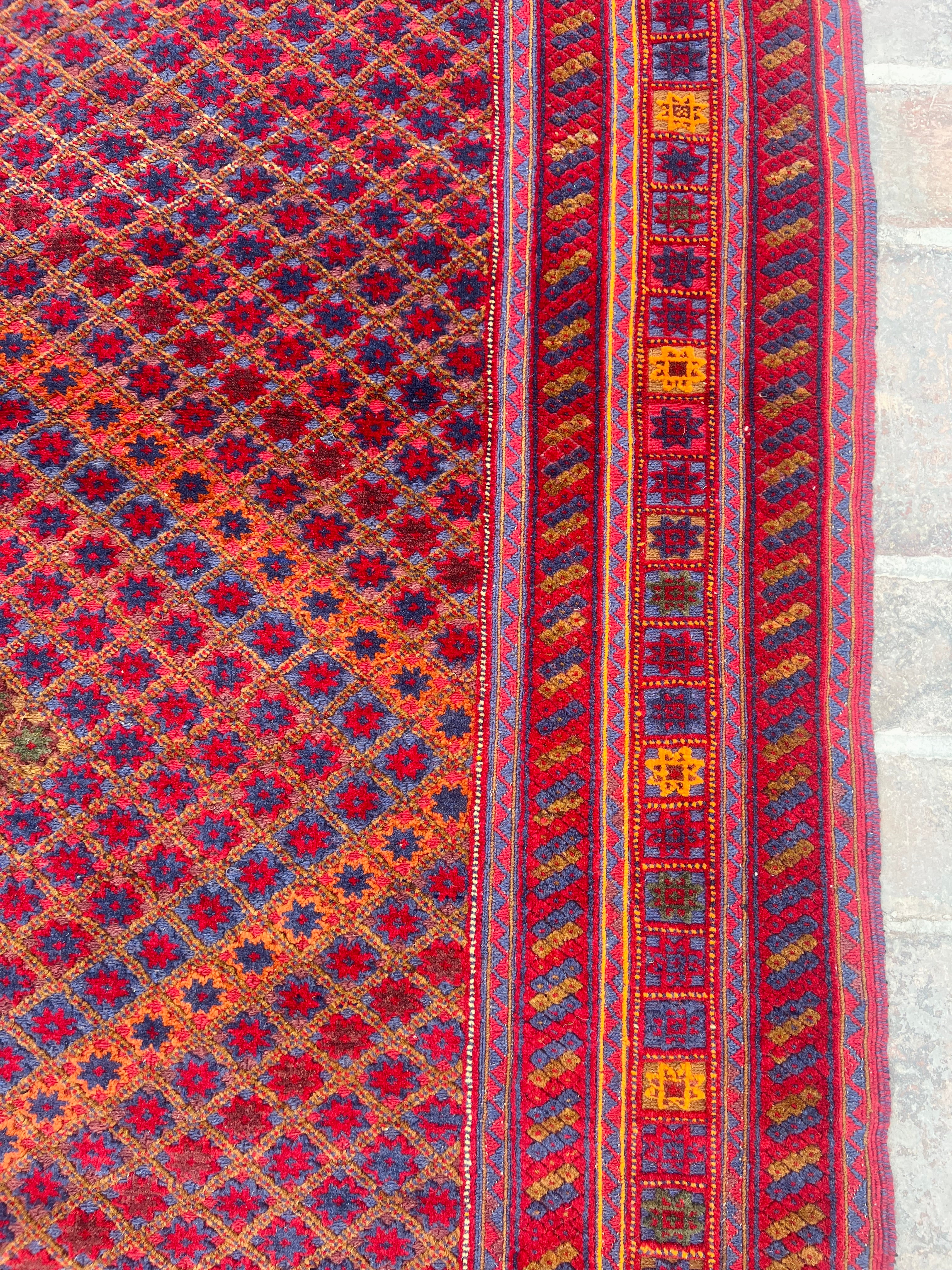 Handmade Afghan Tribal Meshwani Rug 187 CM x 158 CM KAB# 10495