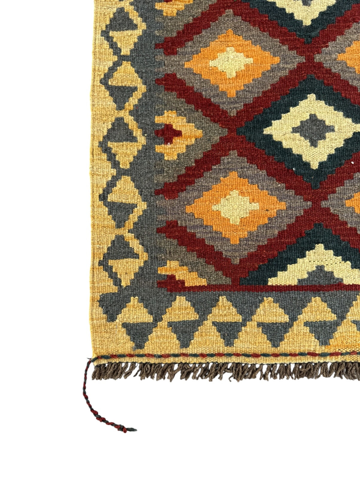 Handmade Afghan Kilim Rug 90 CM x 63 CM Sk#1466