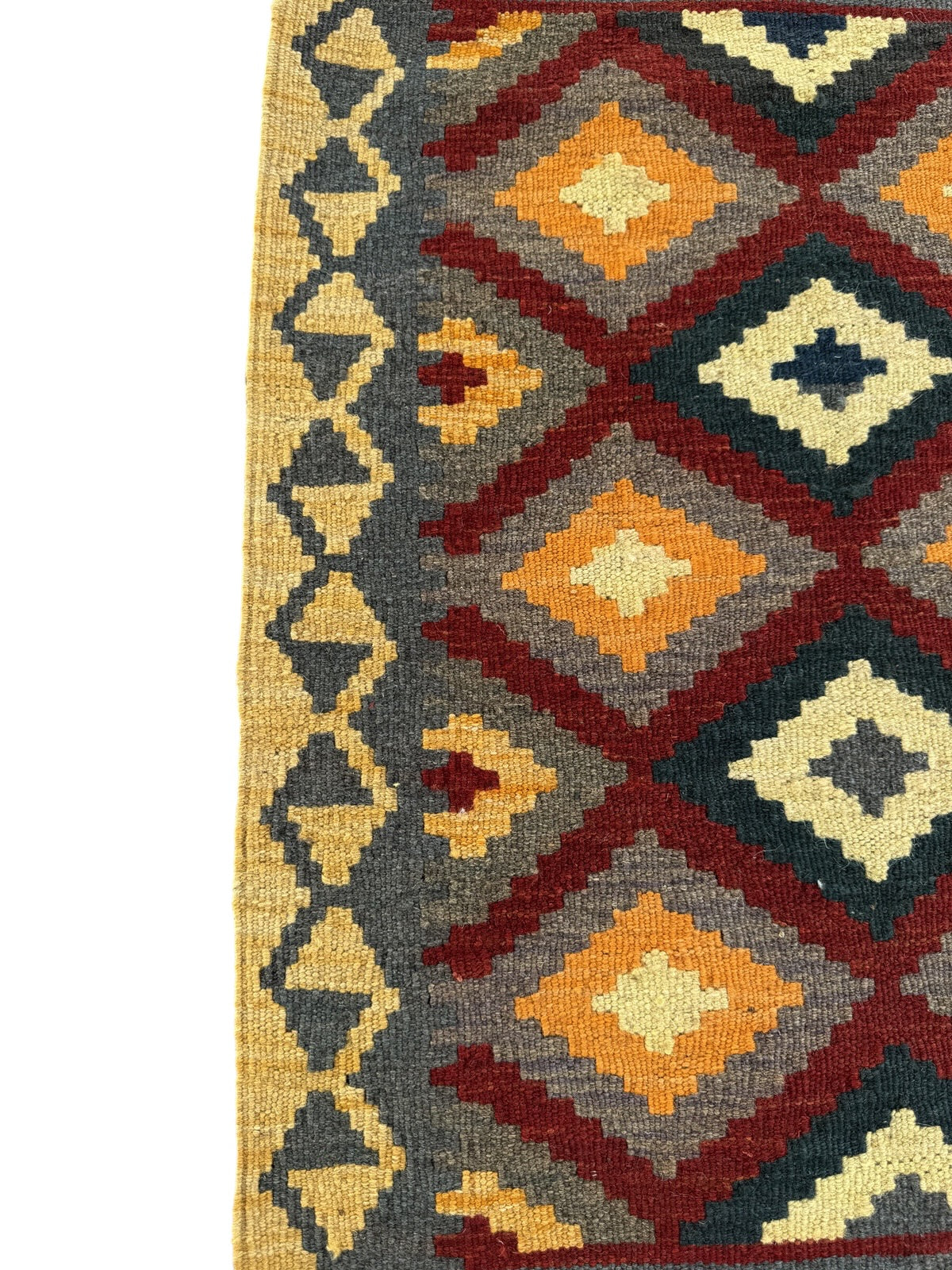 Handmade Afghan Kilim Rug 90 CM x 63 CM Sk#1466