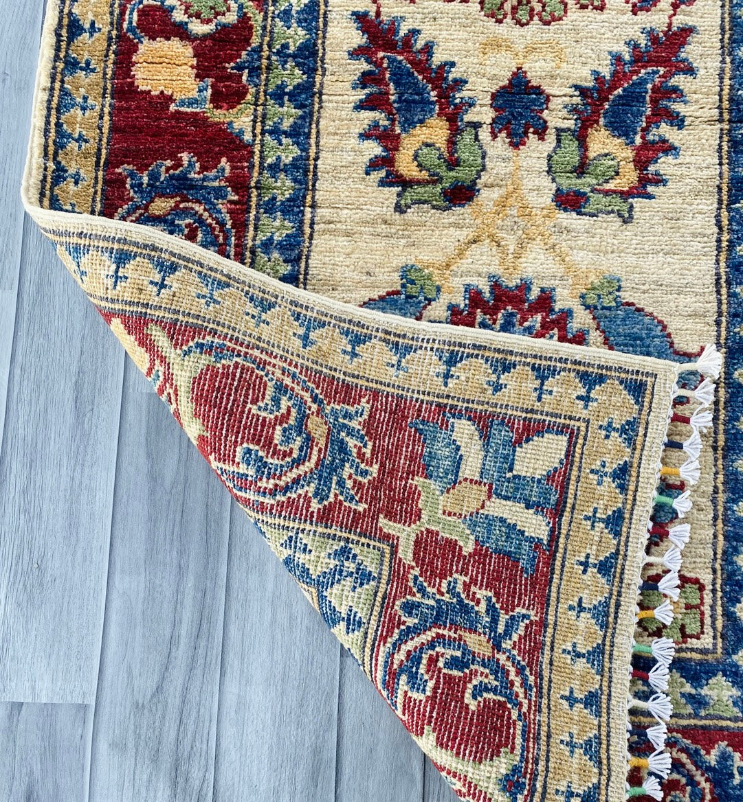 Handmade Afghan Chobi Hallway Runner Rug 304CM x 83CM ( SS#31).