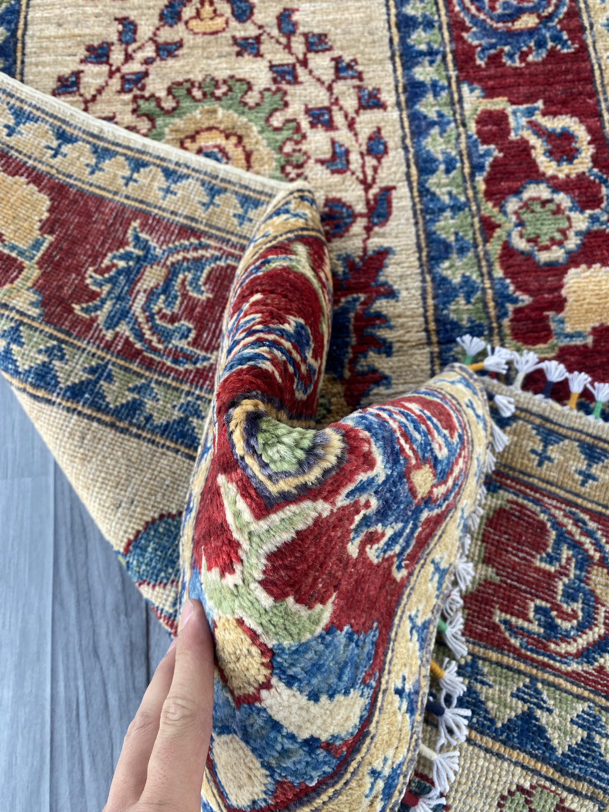 Handmade Afghan Chobi Hallway Runner Rug 304CM x 83CM ( SS#31).