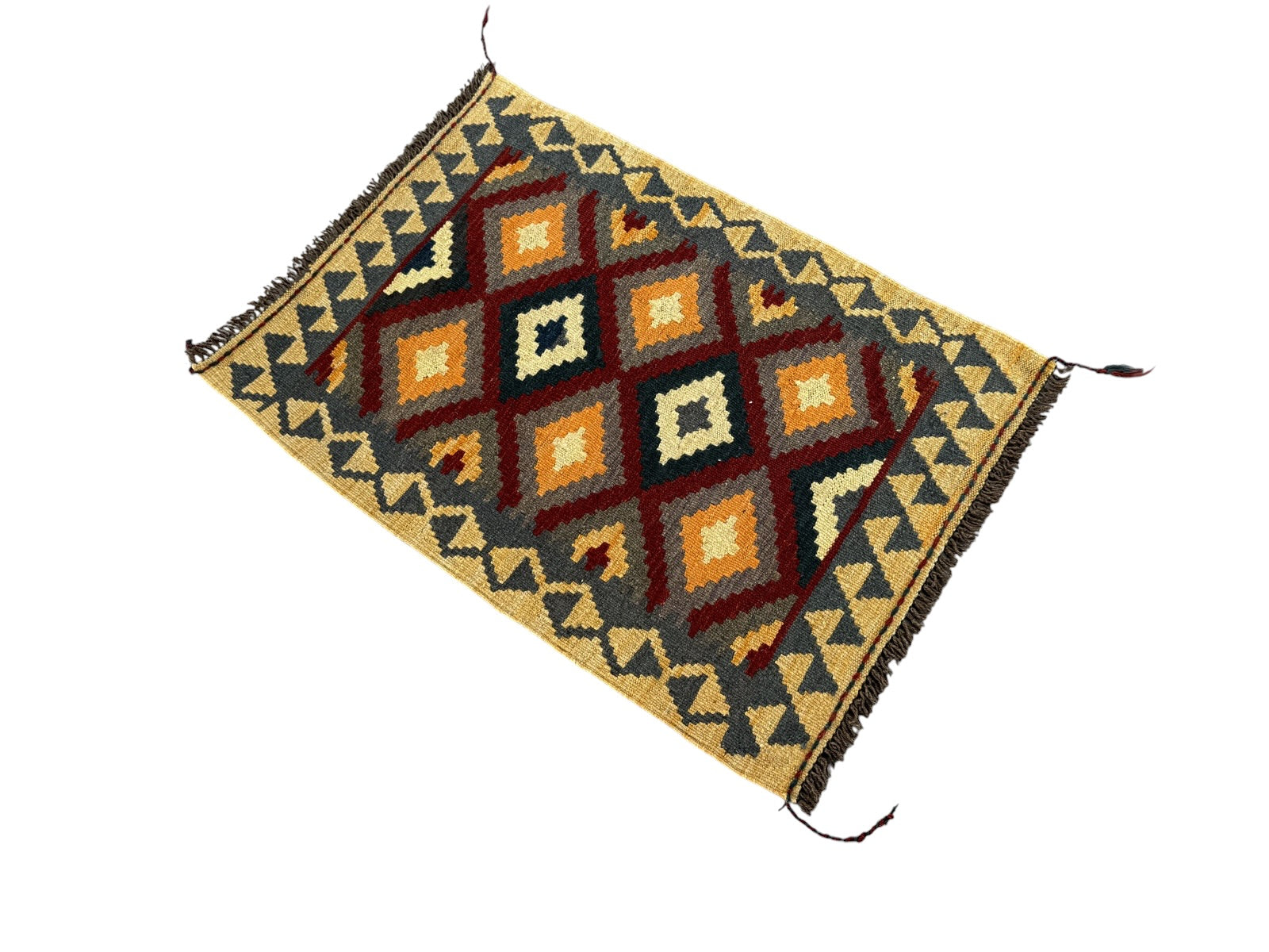 Handmade Afghan Kilim Rug 90 CM x 63 CM Sk#1466