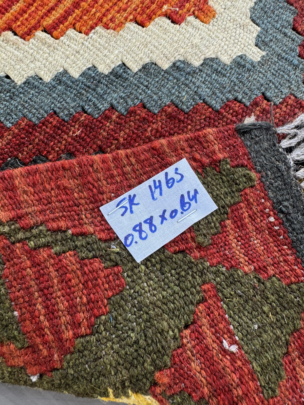 Handmade Afghan Kilim Rug 88 CM x 64 CM Sk#1465