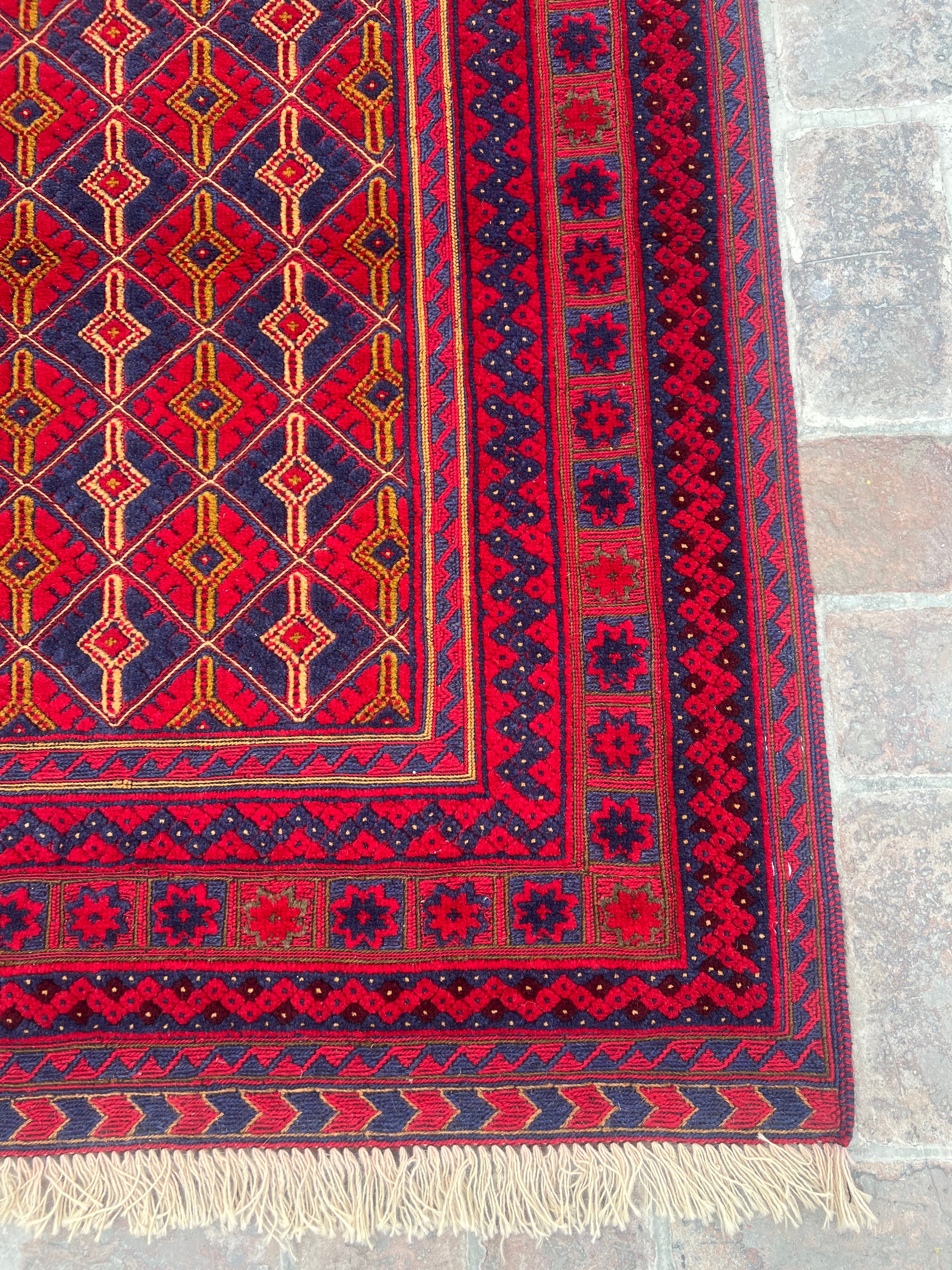 Handmade Afghan Tribal Meshwani Rug 200 CM x 152 CM KAB# 10399