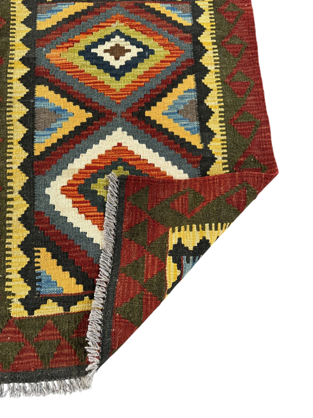 Handmade Afghan Kilim Rug 88 CM x 64 CM Sk#1465
