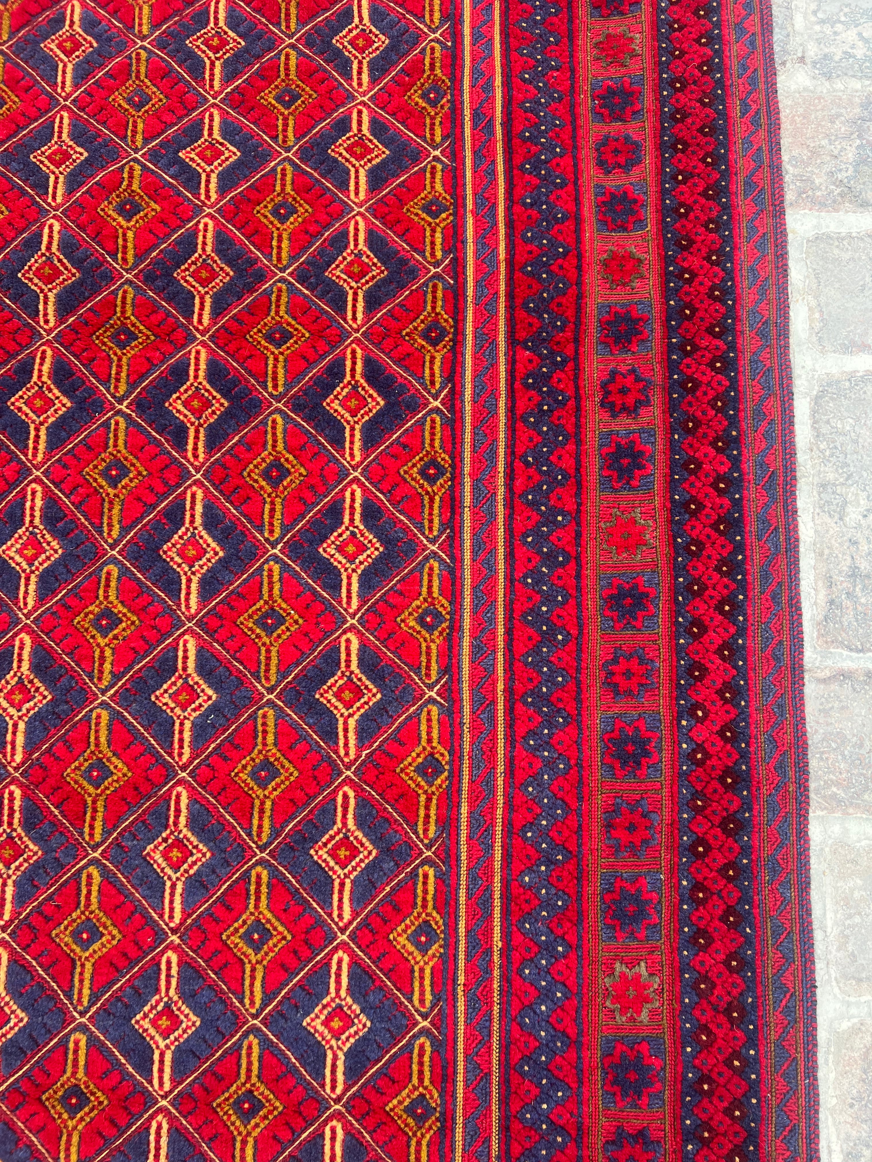 Handmade Afghan Tribal Meshwani Rug 200 CM x 152 CM KAB# 10399