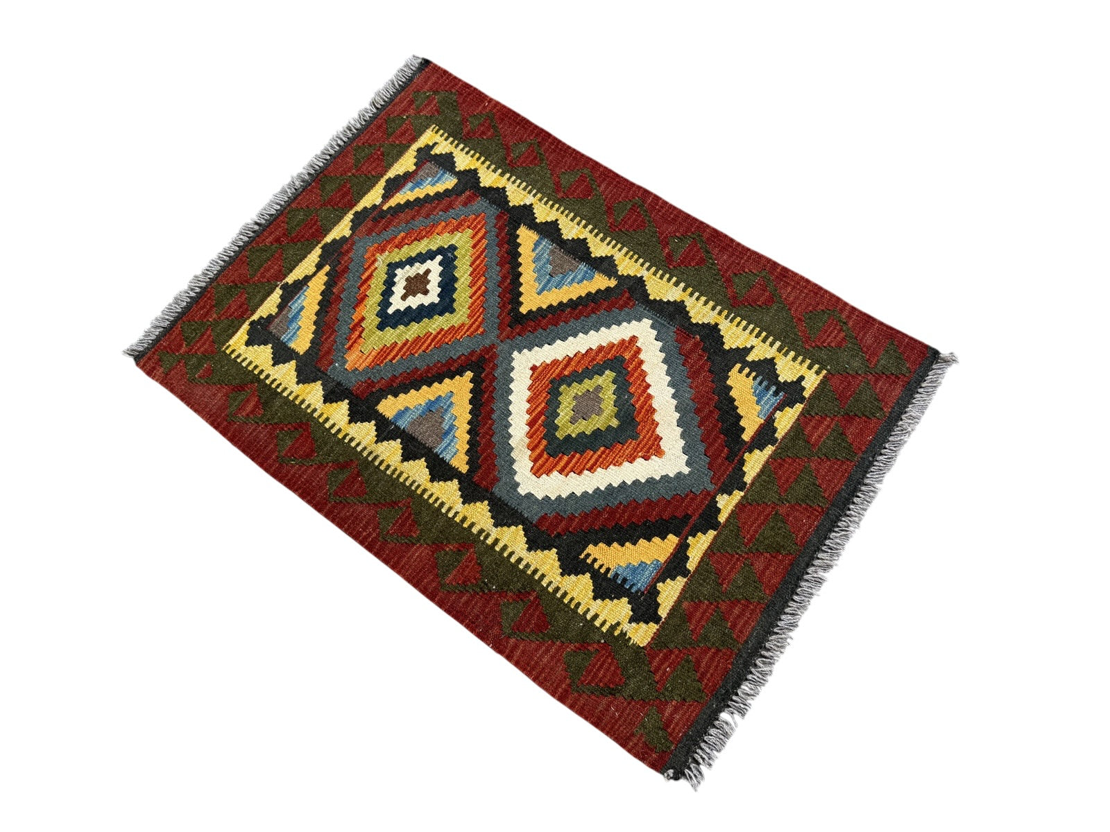 Handmade Afghan Kilim Rug 88 CM x 64 CM Sk#1465