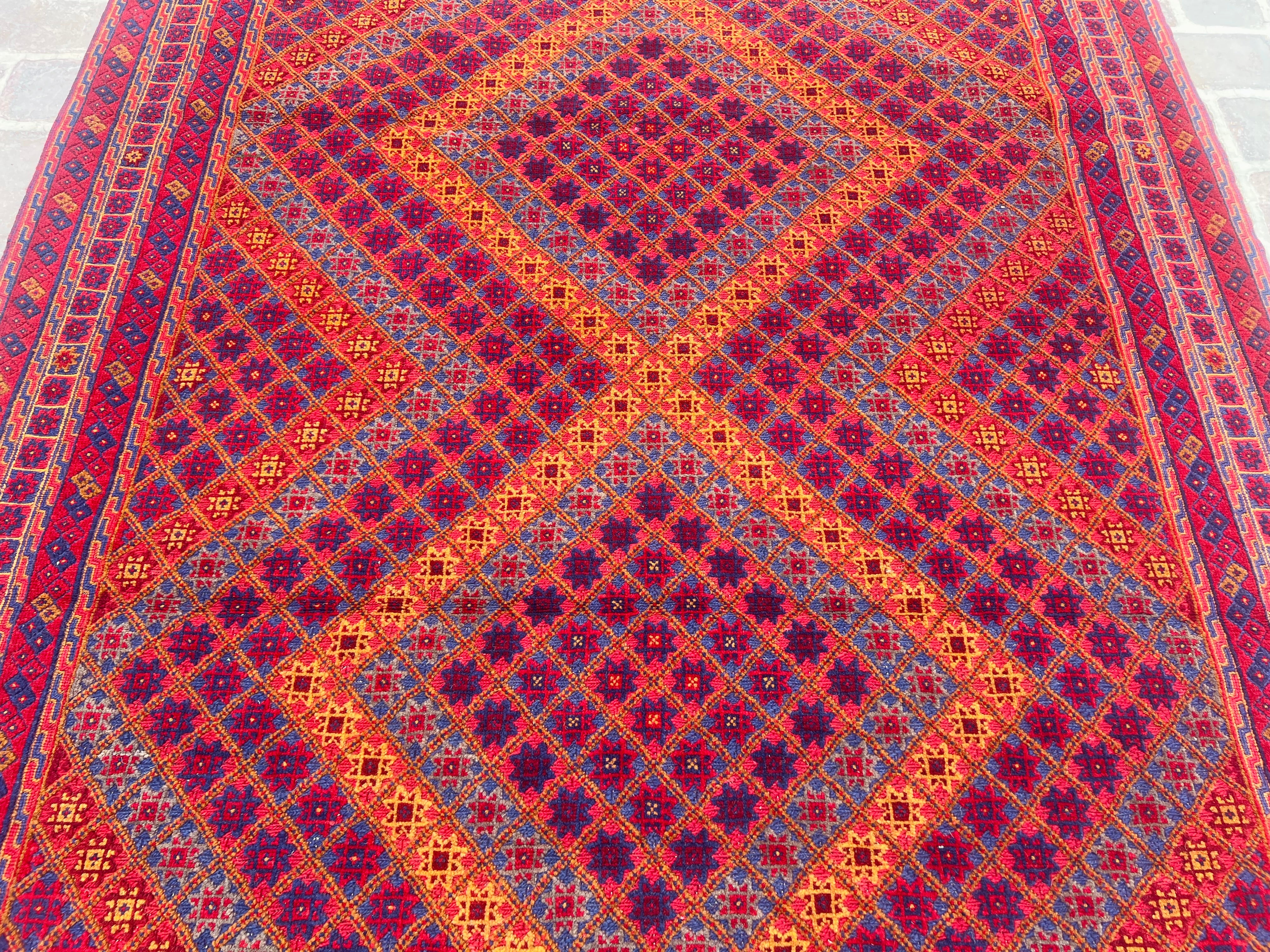 Handmade Afghan Tribal Meshwani Rug 200 CM x151 CM KAB# 10383