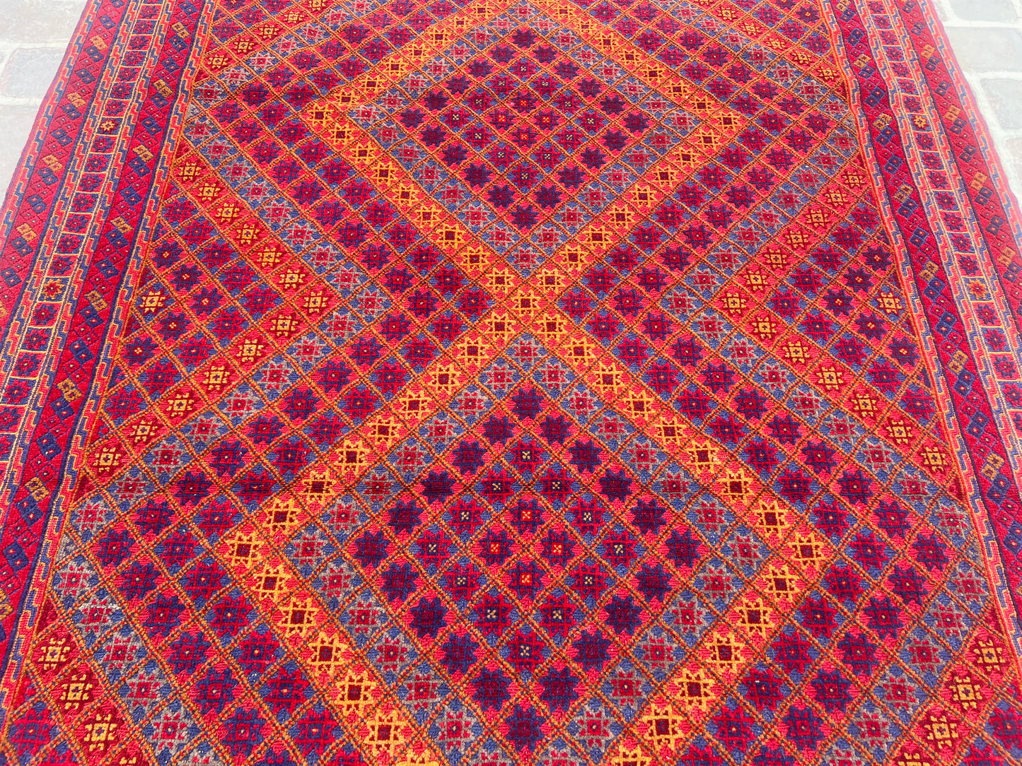 Handmade Afghan Tribal Meshwani Rug 200 CM x151 CM( KAB# 10383 )