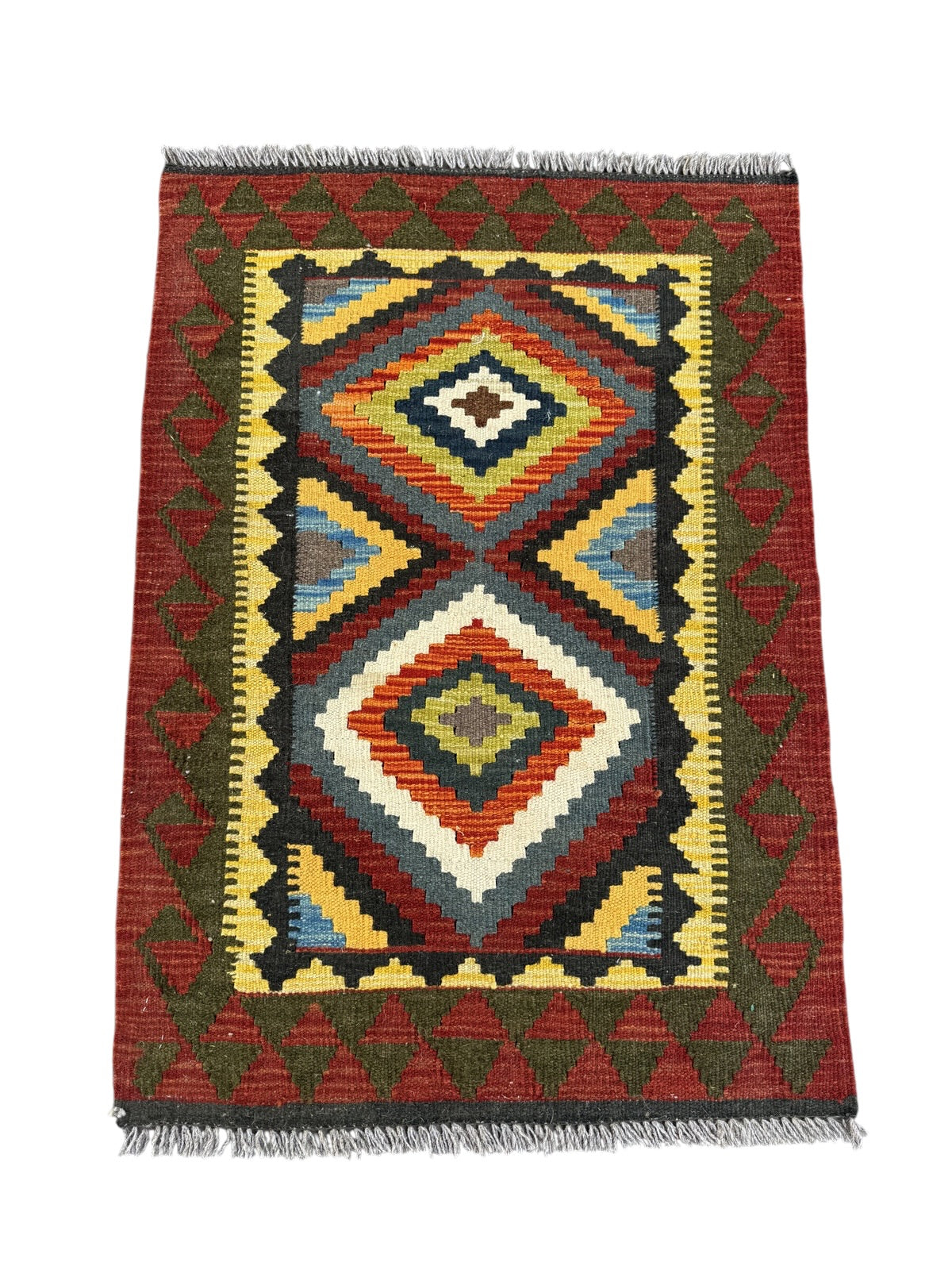 Handmade Afghan Kilim Rug 88 CM x 64 CM Sk#1465