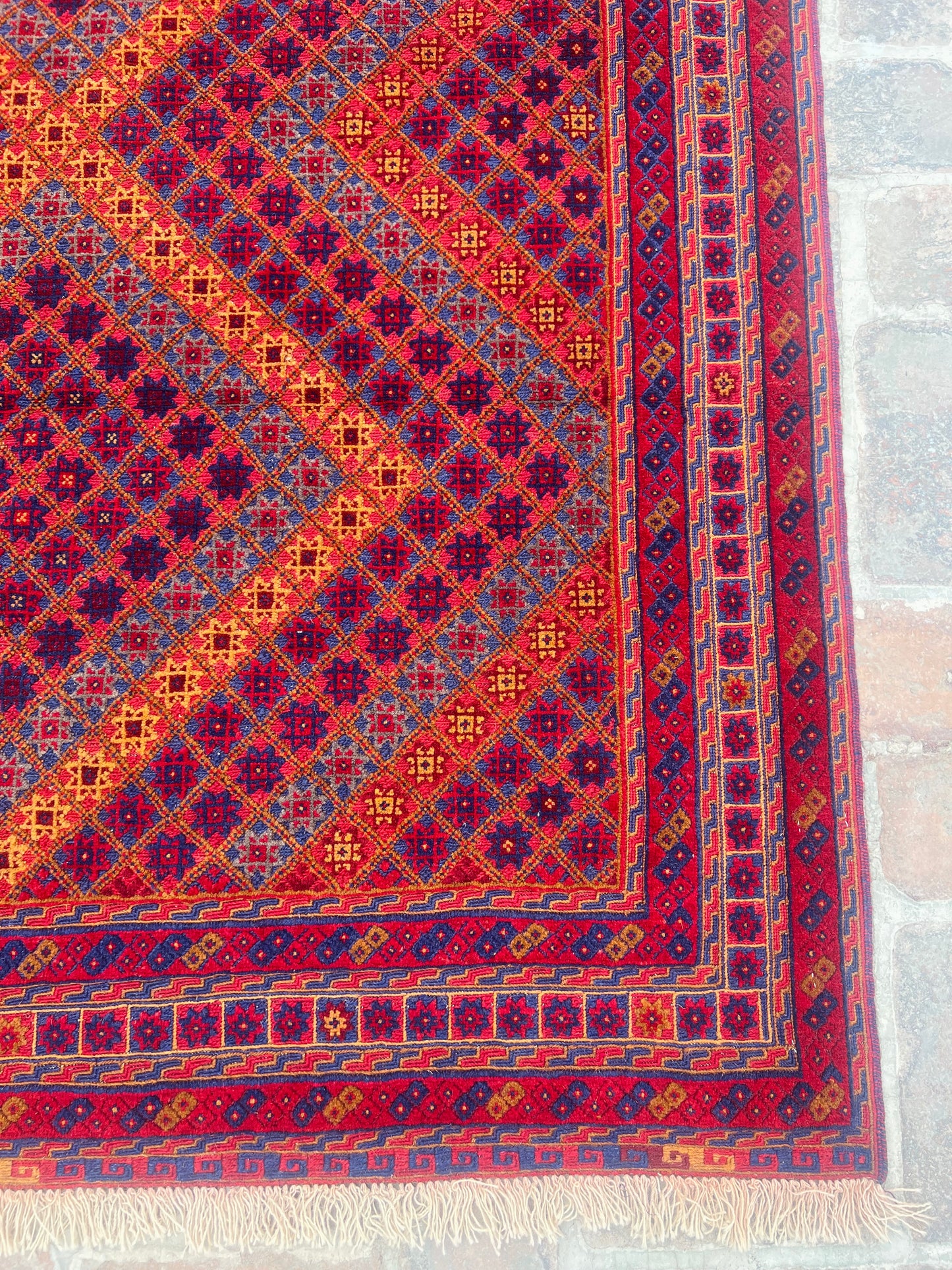 Handmade Afghan Tribal Meshwani Rug 200 CM x151 CM( KAB# 10383 )