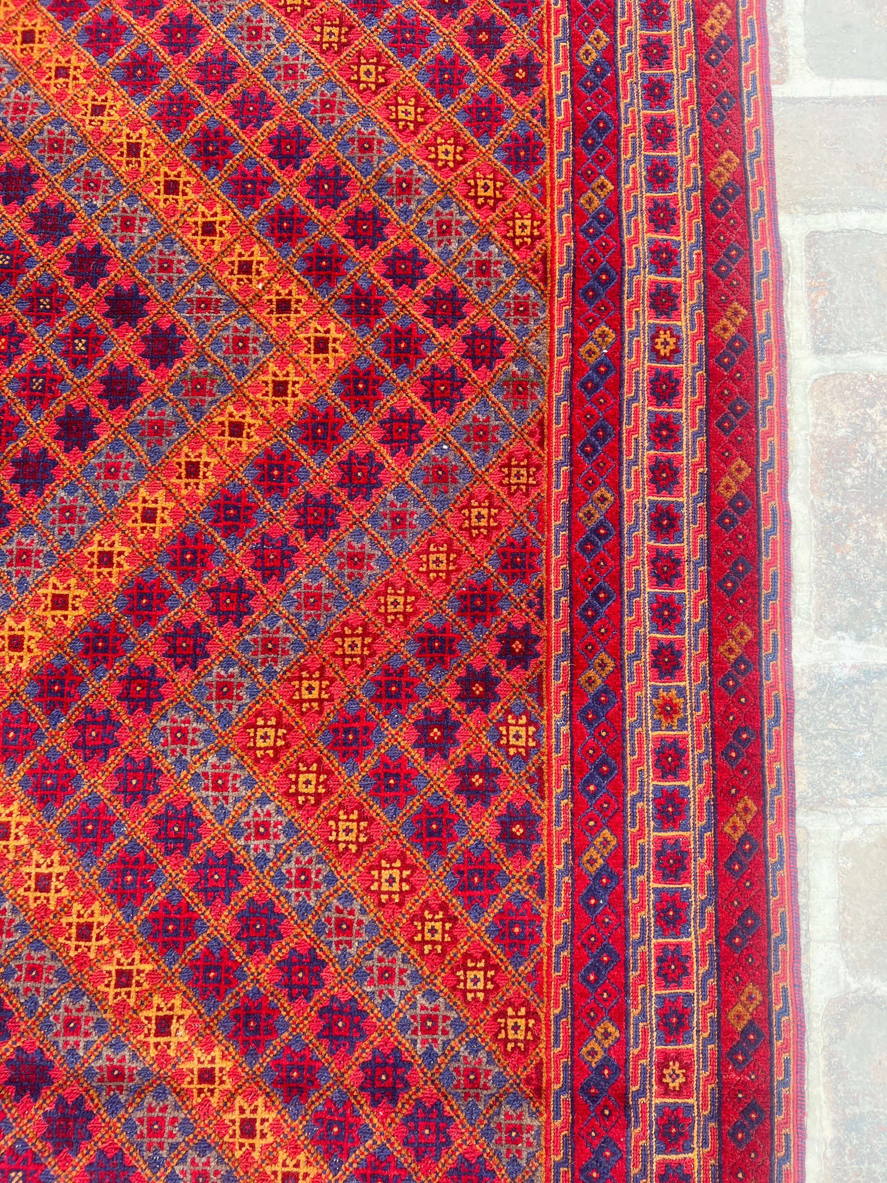 Handmade Afghan Tribal Meshwani Rug 200 CM x151 CM KAB# 10383