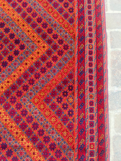 Handmade Afghan Tribal Meshwani Rug 200 CM x151 CM( KAB# 10383 )