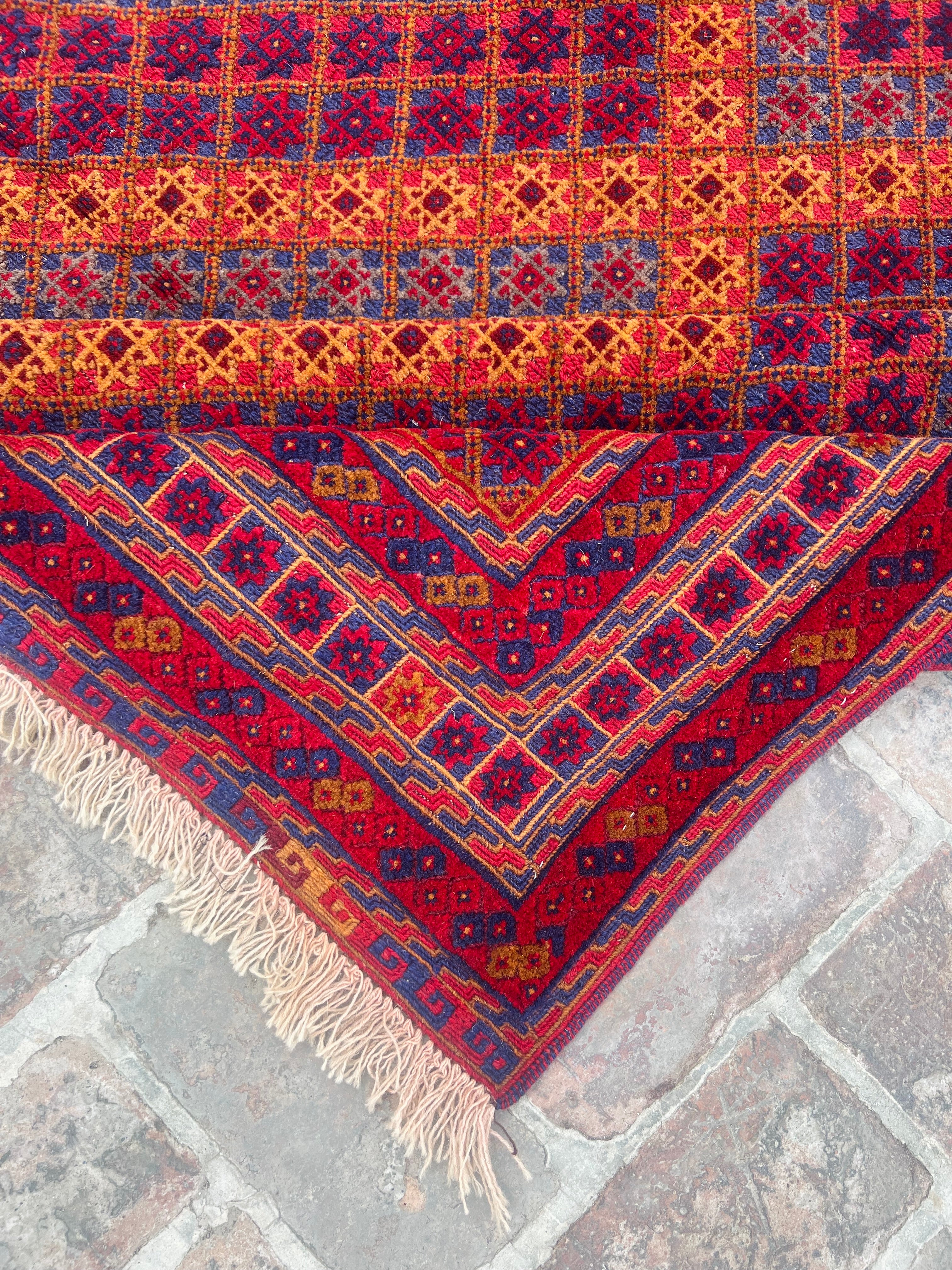 Handmade Afghan Tribal Meshwani Rug 200 CM x151 CM KAB# 10383