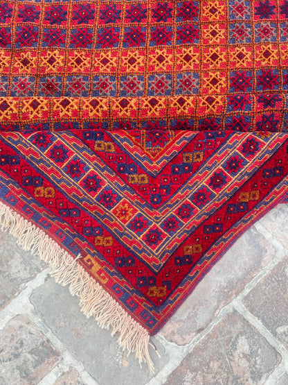 Handmade Afghan Tribal Meshwani Rug 200 CM x151 CM( KAB# 10383 )