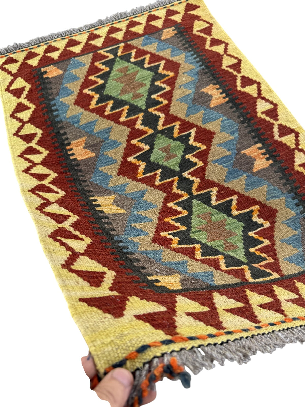 Handmade Afghan Kilim Rug 93 CM x 64 CM Sk#1464