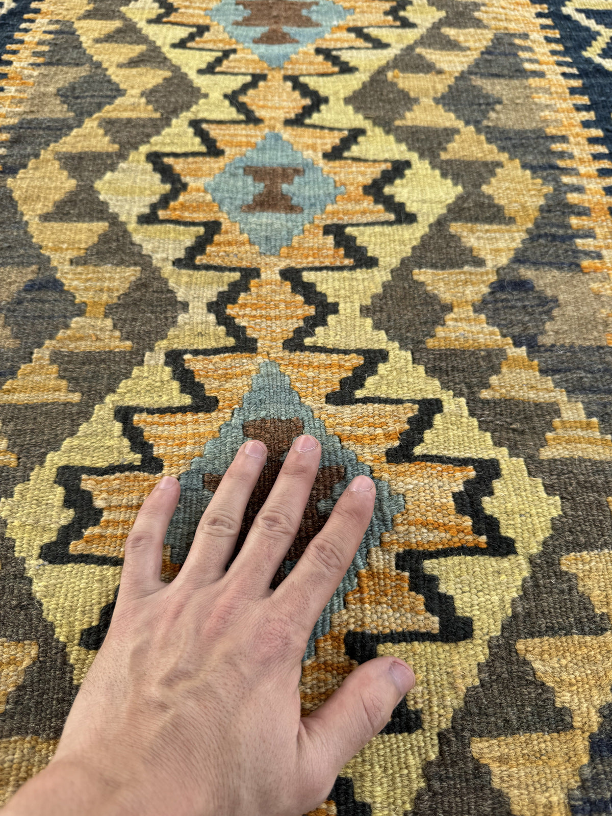 Handmade Afghan Kilim Rug 92 CM x 63 CM Sk#1463