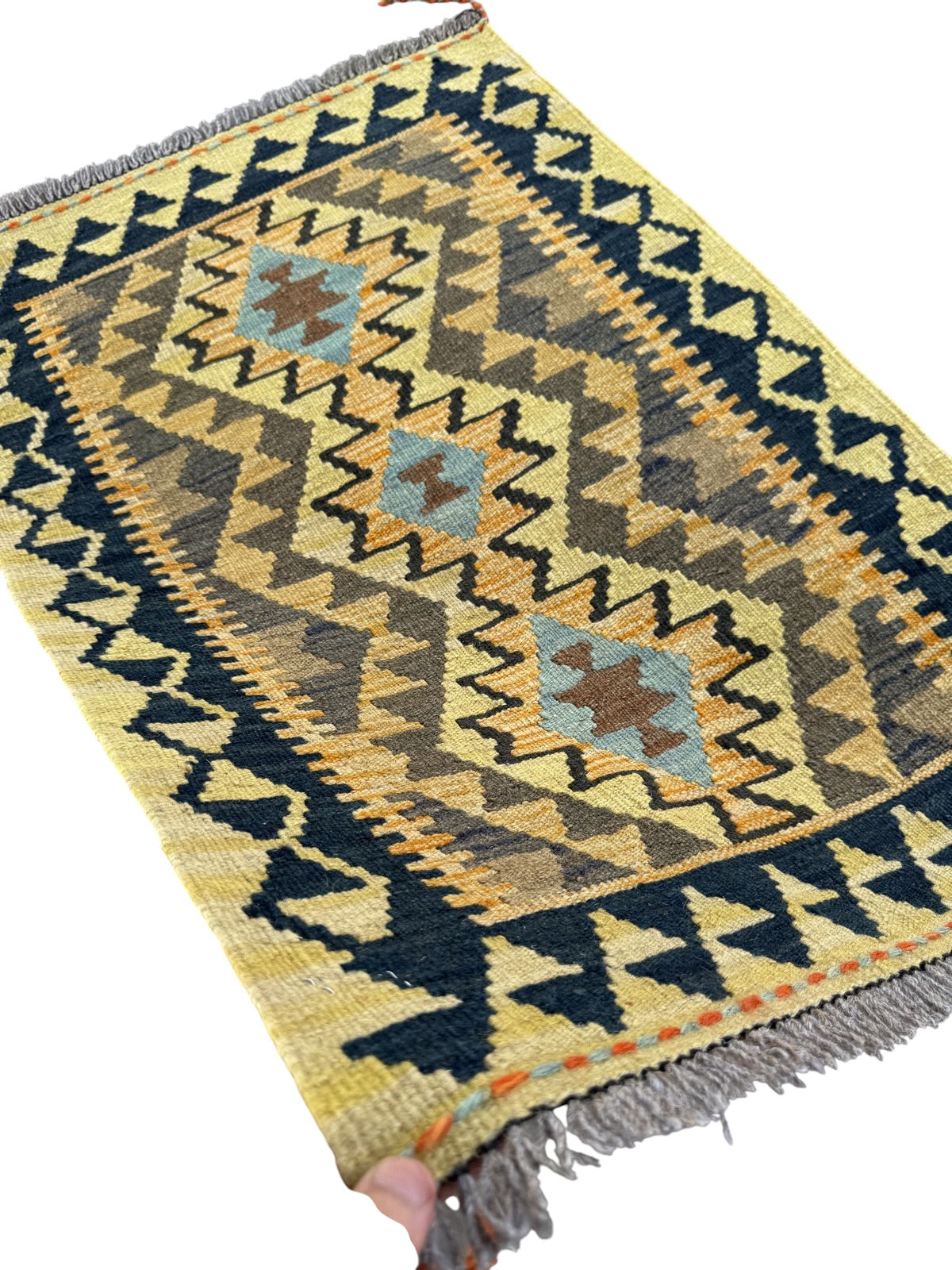 Handmade Afghan Kilim Rug 92 CM x 63 CM Sk#1463