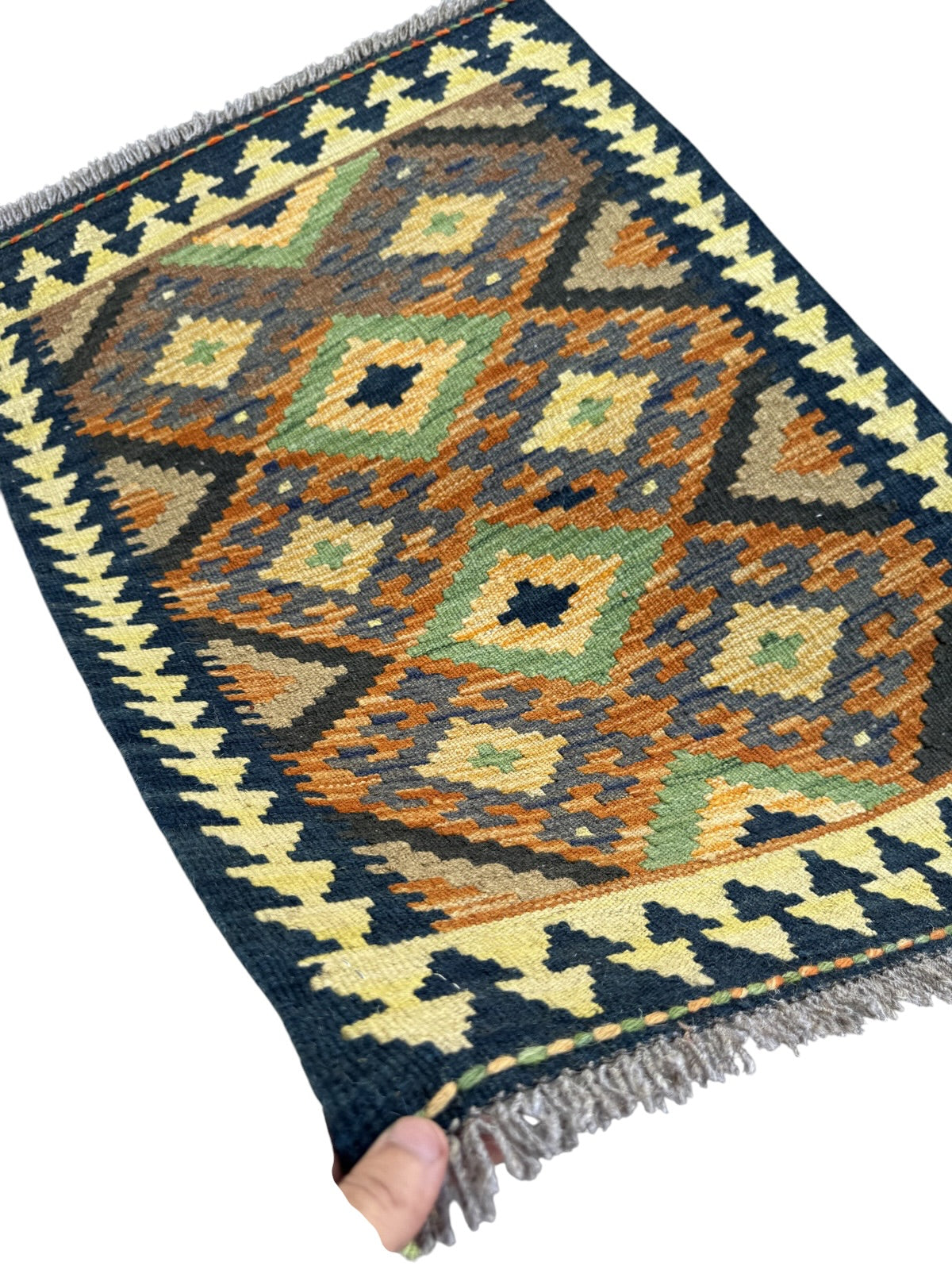Handmade Afghan Kilim Rug 91 CM x 65 CM Sk#1462