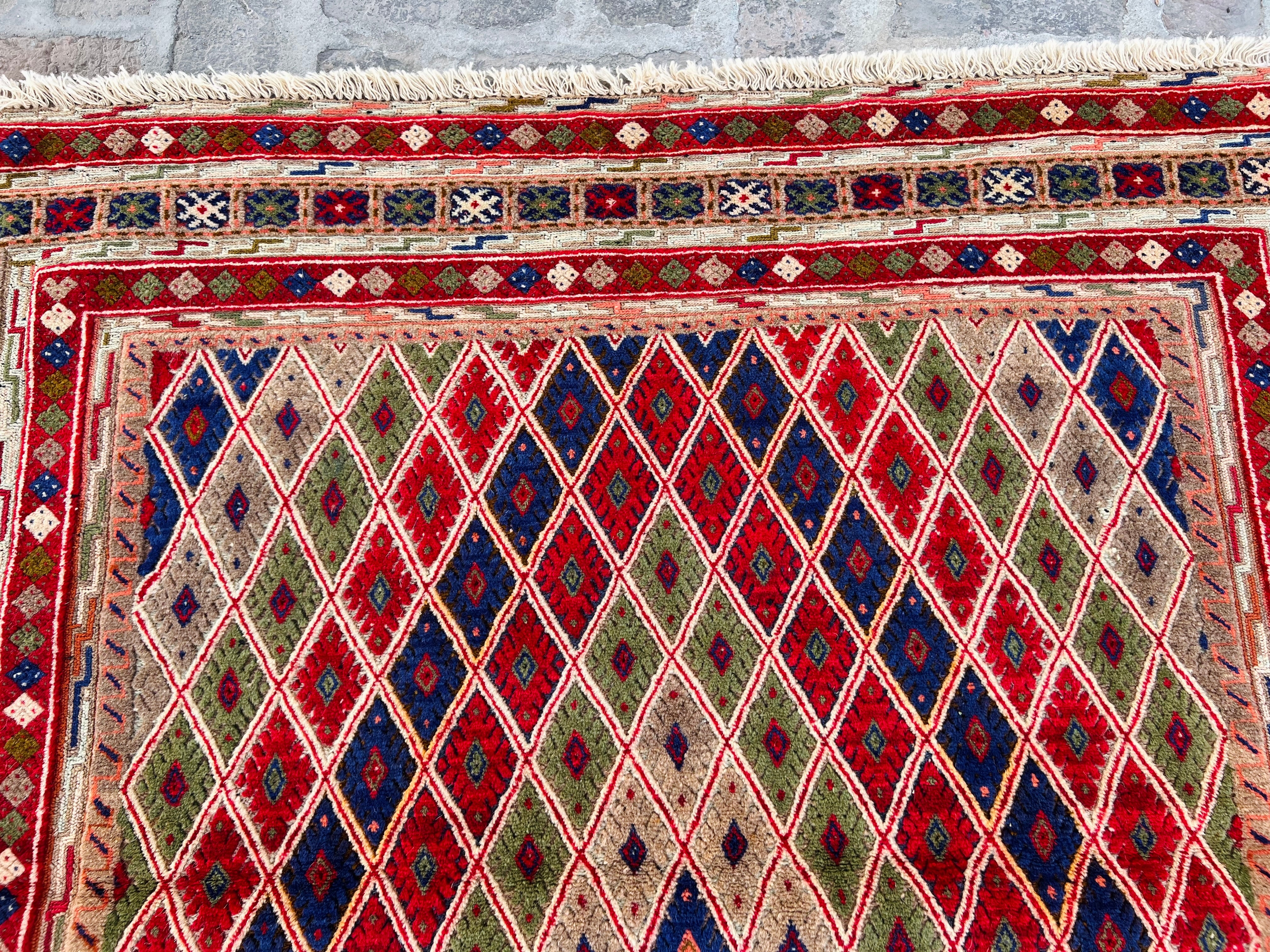 Handmade Afghan Tribal Meshwani Rug 201 CM x156 CM KAB#10084
