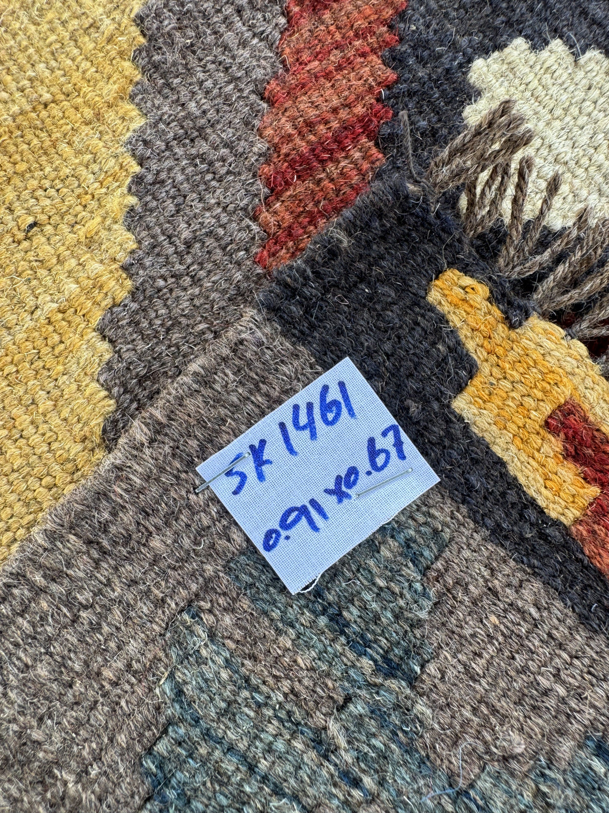 Handmade Afghan Kilim Rug 91 CM x 67 CM Sk#1461