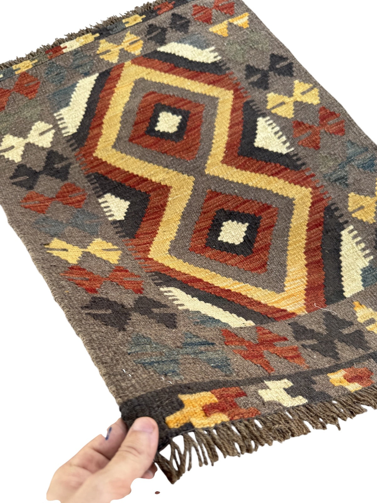 Handmade Afghan Kilim Rug 91 CM x 67 CM Sk#1461