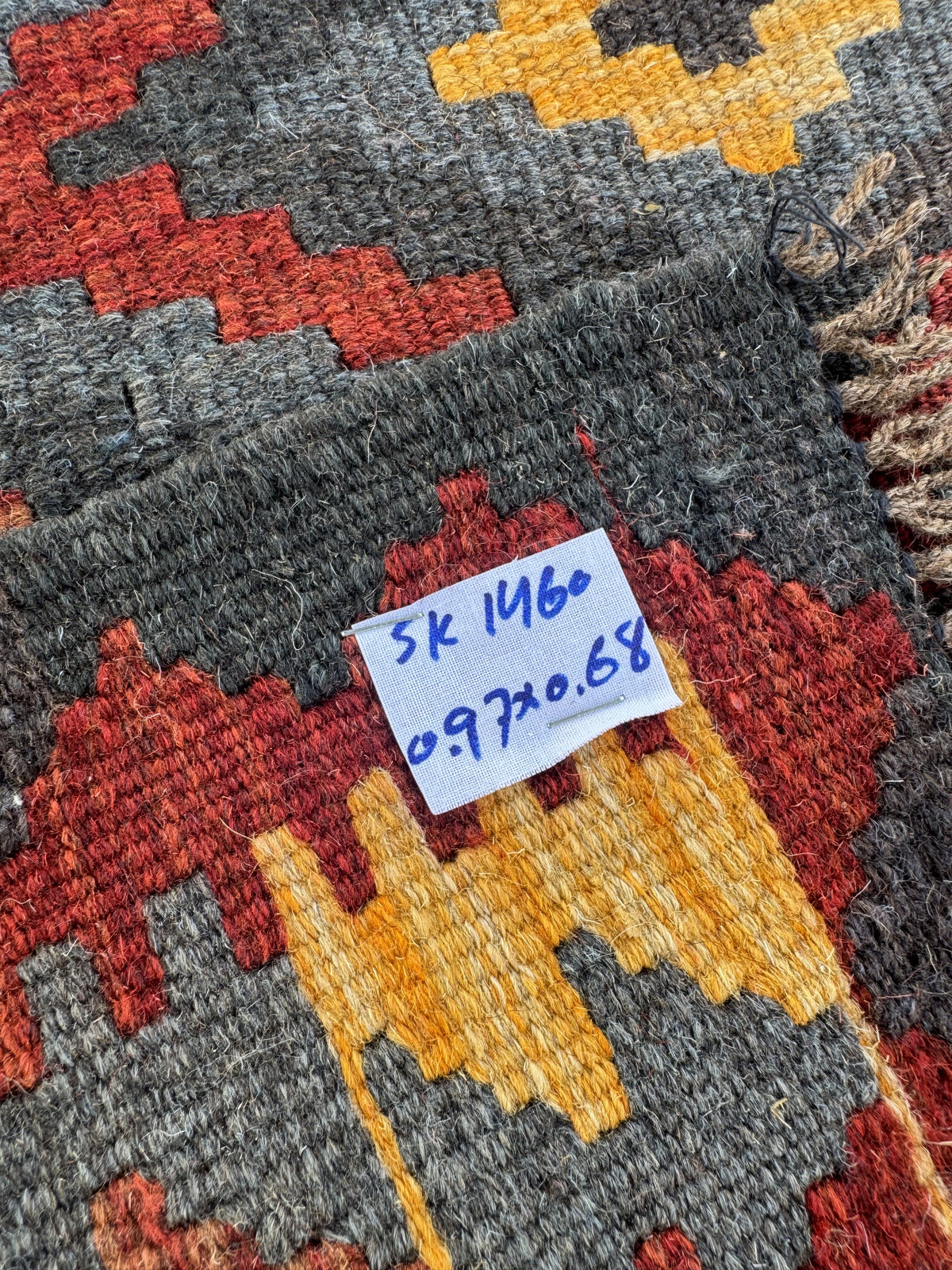 Handmade Afghan Kilim Rug 97 CM x 68 CM Sk#1460
