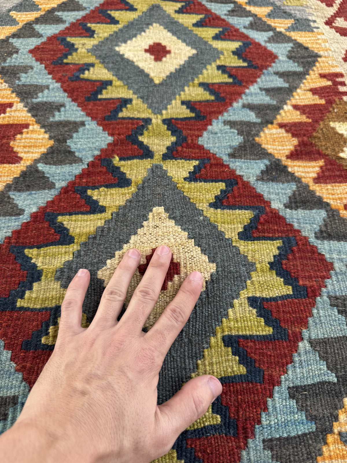 Handmade Afghan Kilim Rug 87 CM x 65 CM Sk#1459