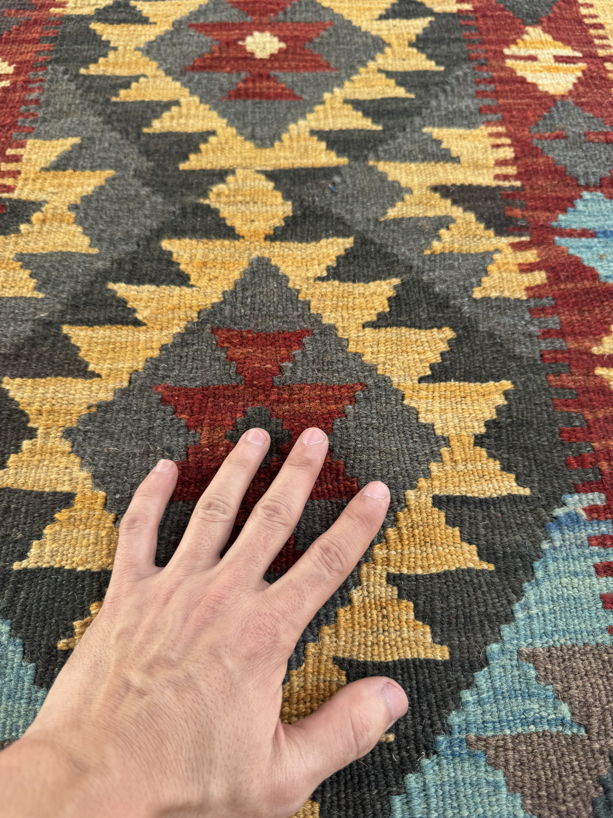Handmade Afghan Kilim Rug 91 CM x 63 CM Sk#1458