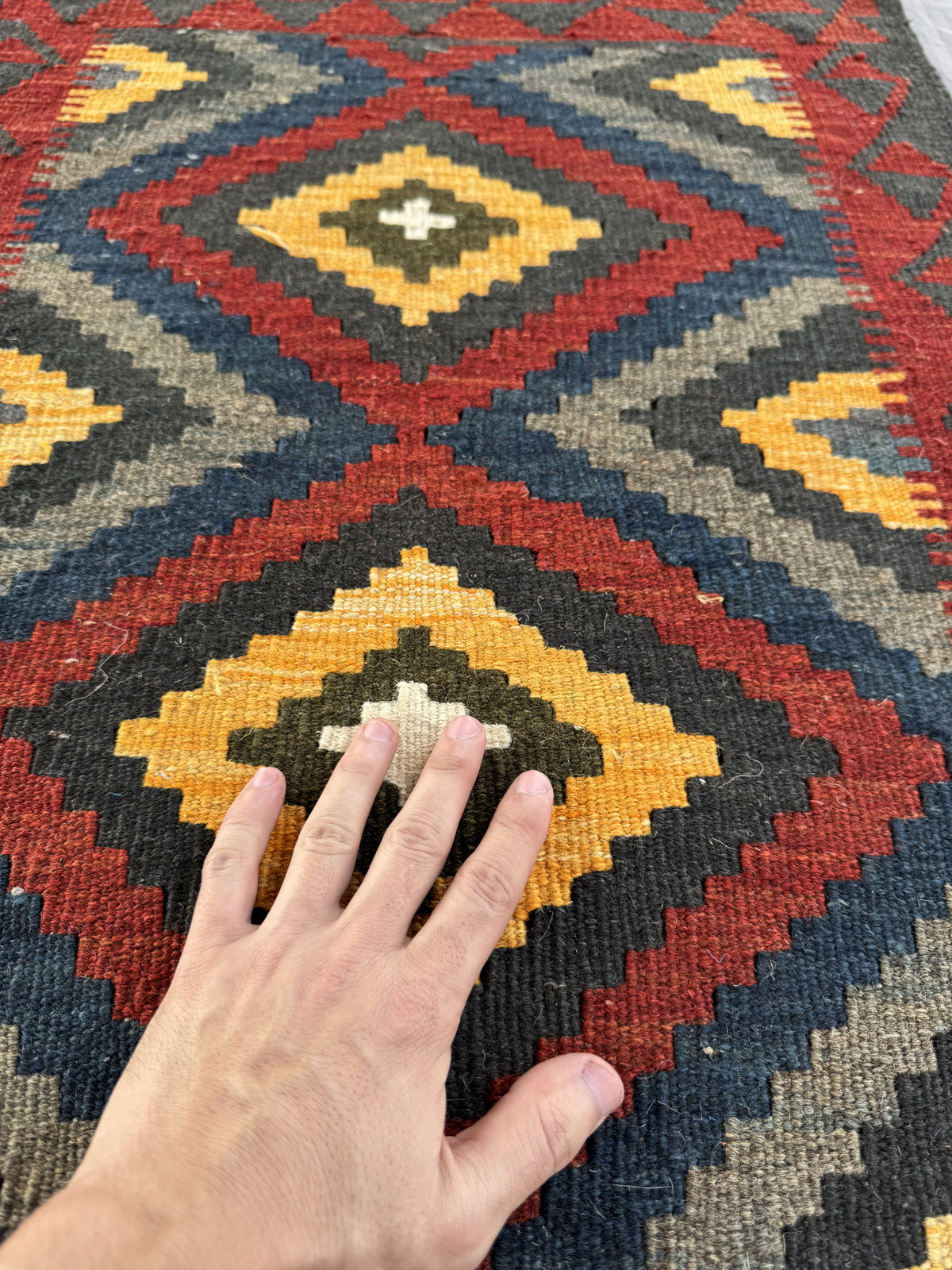 Handmade Afghan Kilim Rug 93 CM x 61 CM Sk#1456