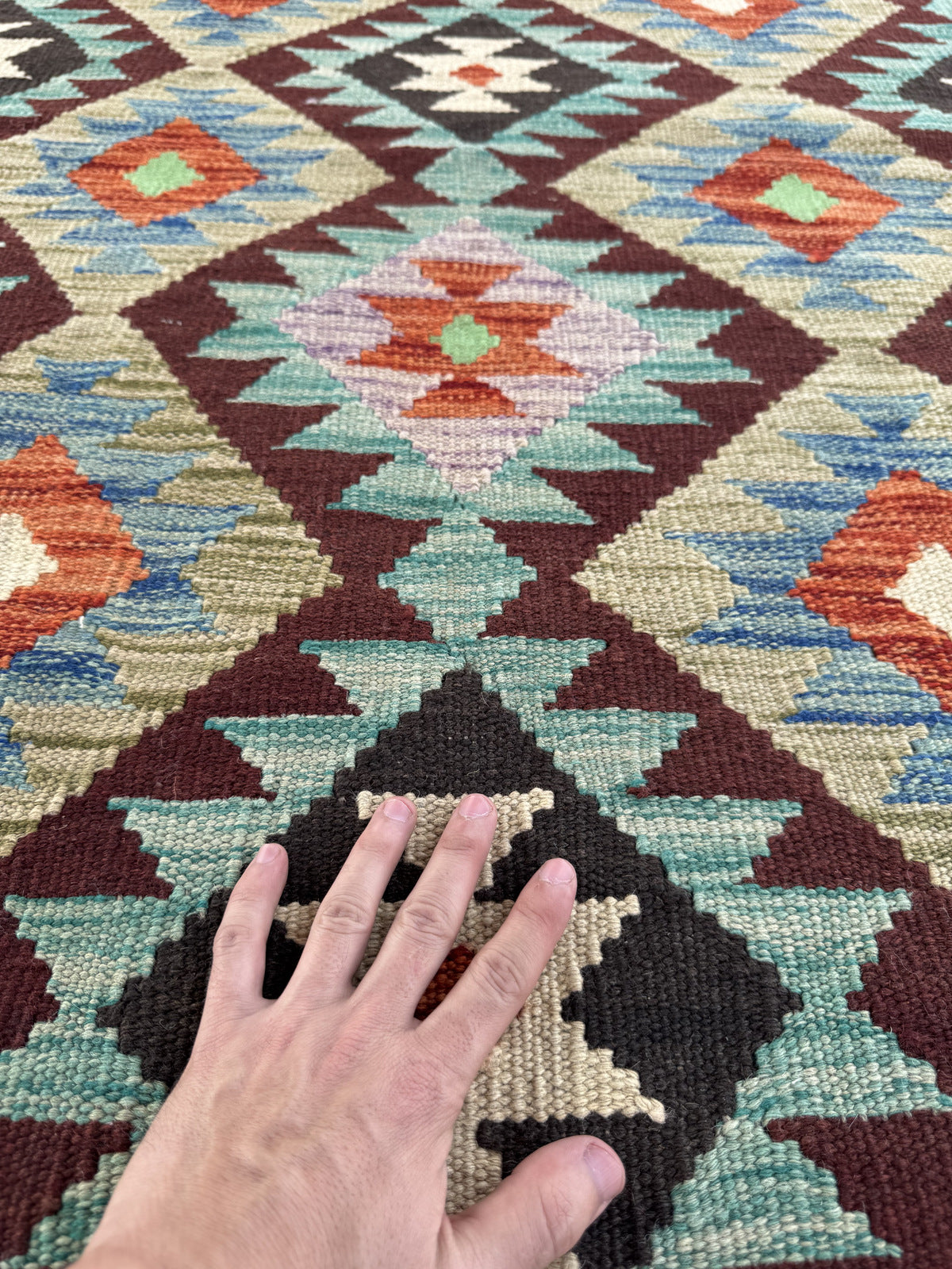 Handmade Afghan Kilim Rug 150 CM x 104 CM Sk#1453