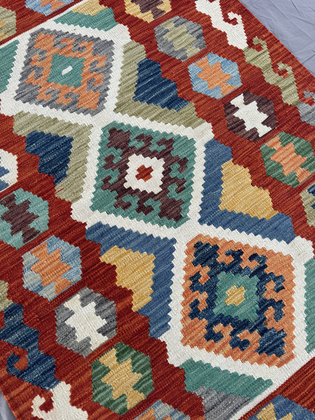 Handmade Afghan Kilim Rug 150 CM x 102 CM Sk#1452