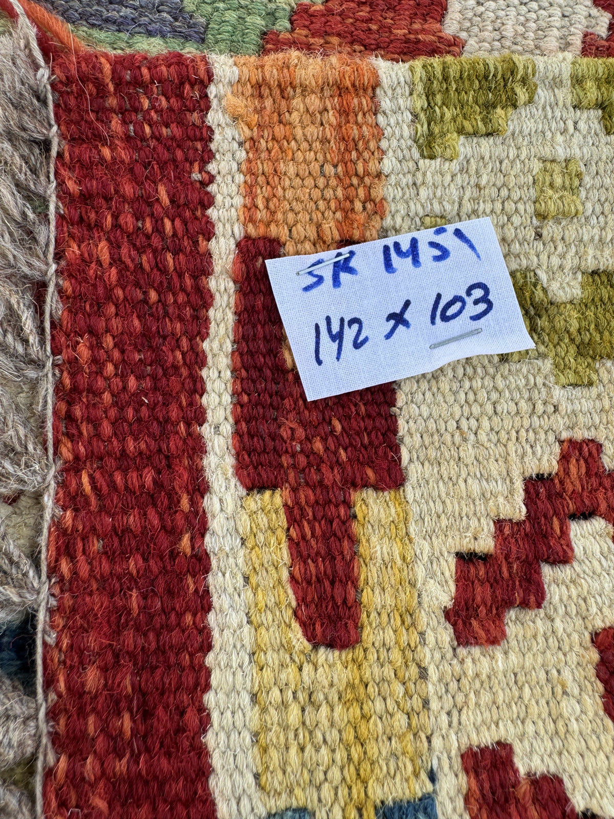 Handmade Afghan Kilim Rug 142 CM x 103 CM Sk#1451