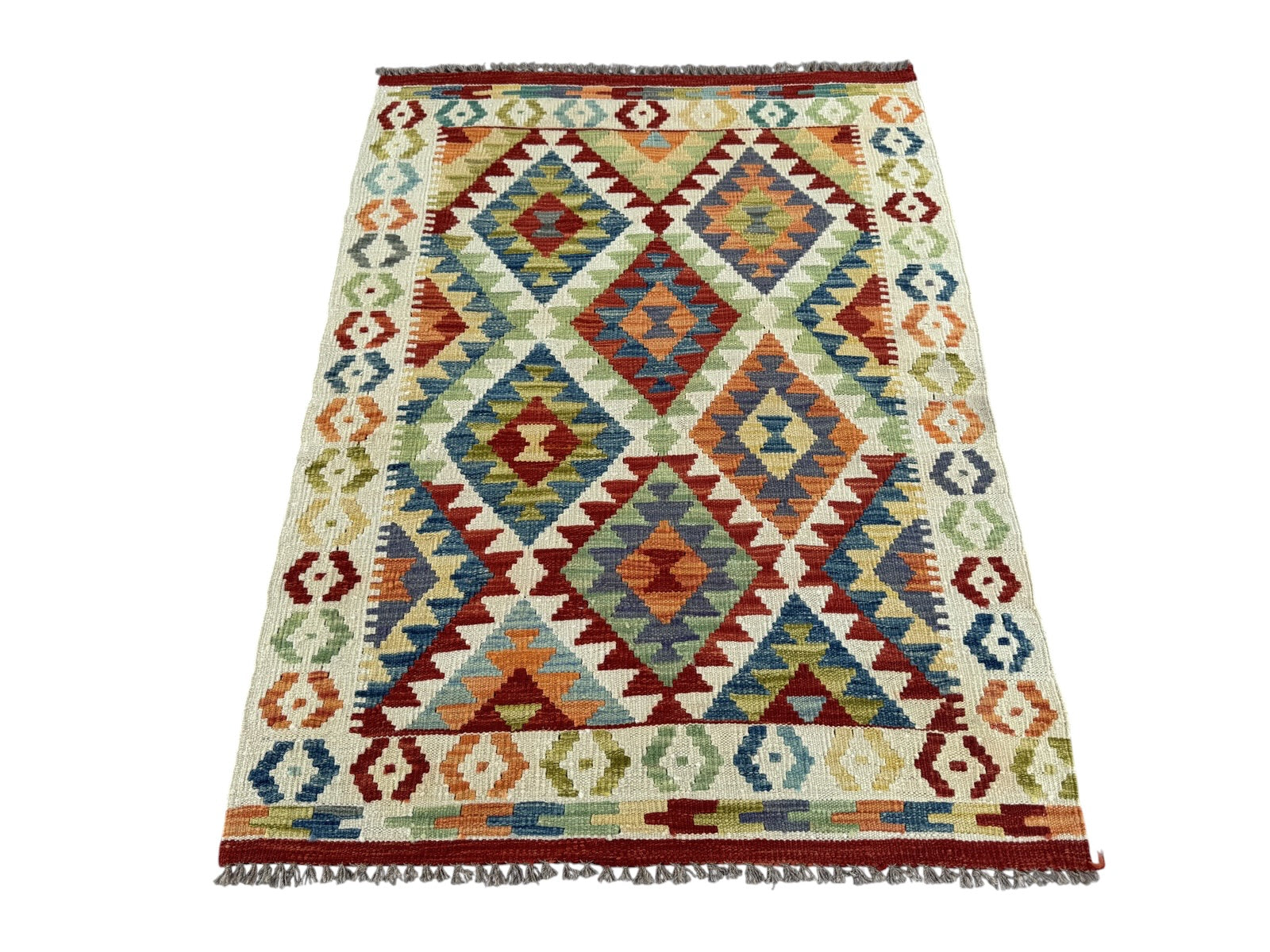 Handmade Afghan Kilim Rug 142 CM x 103 CM Sk#1451