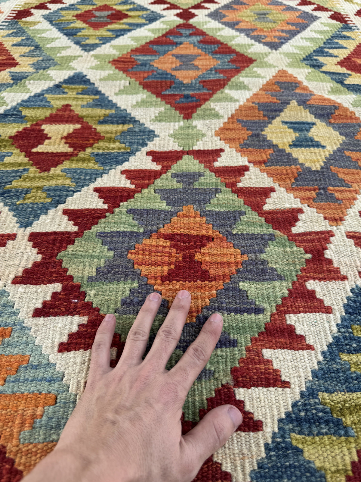 Handmade Afghan Kilim Rug 142 CM x 103 CM Sk#1451