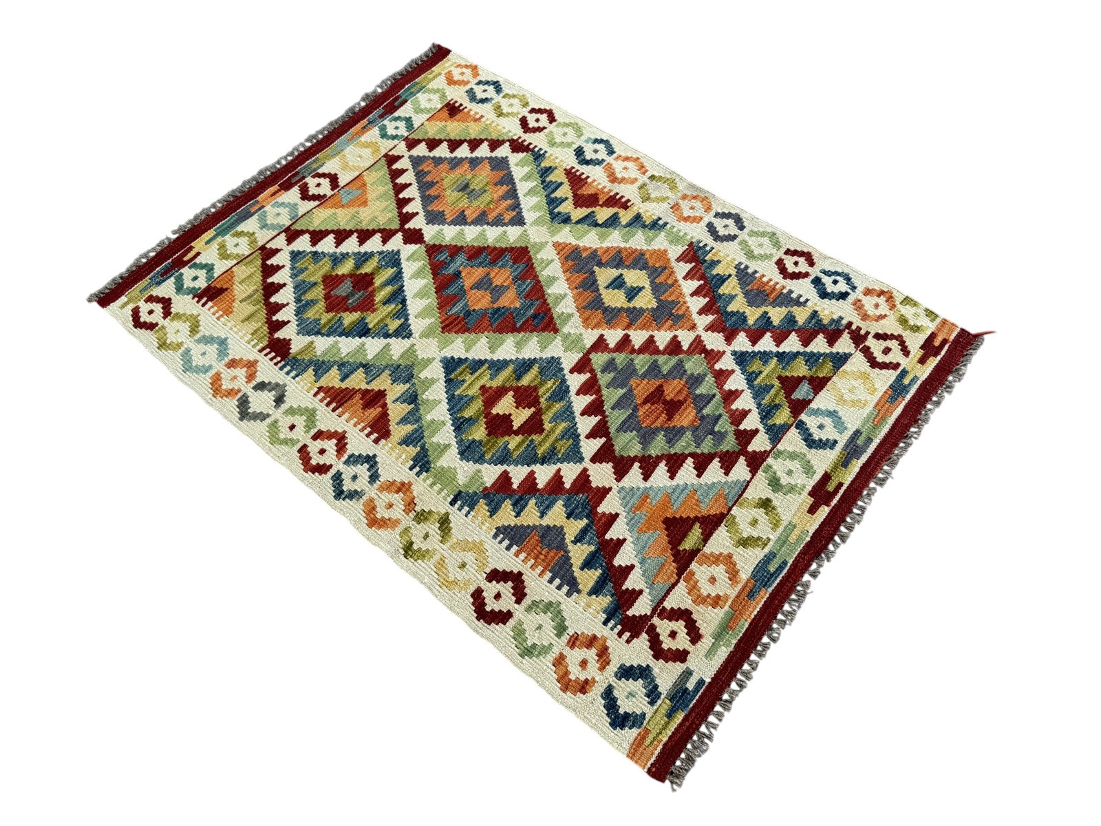 Handmade Afghan Kilim Rug 142 CM x 103 CM Sk#1451
