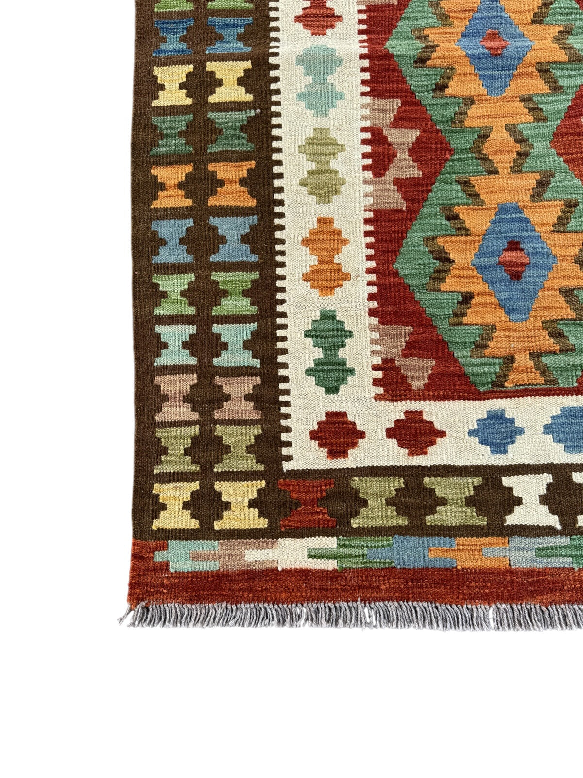 Handmade Afghan Kilim Rug 145 CM x 100 CM Sk#1449