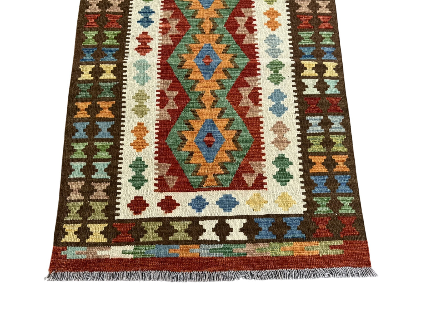 Handmade Afghan Kilim Rug 145 CM x 100 CM Sk#1449