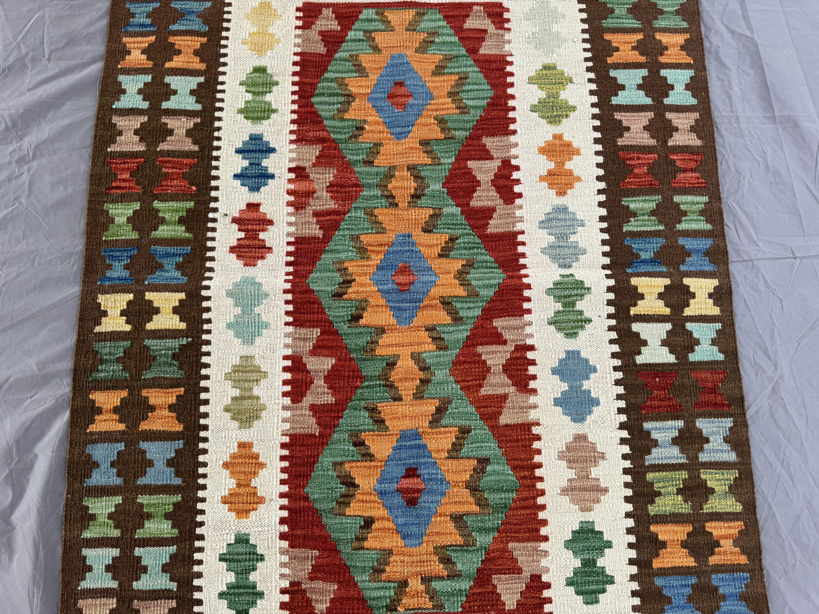 Handmade Afghan Kilim Rug 145 CM x 100 CM Sk#1449