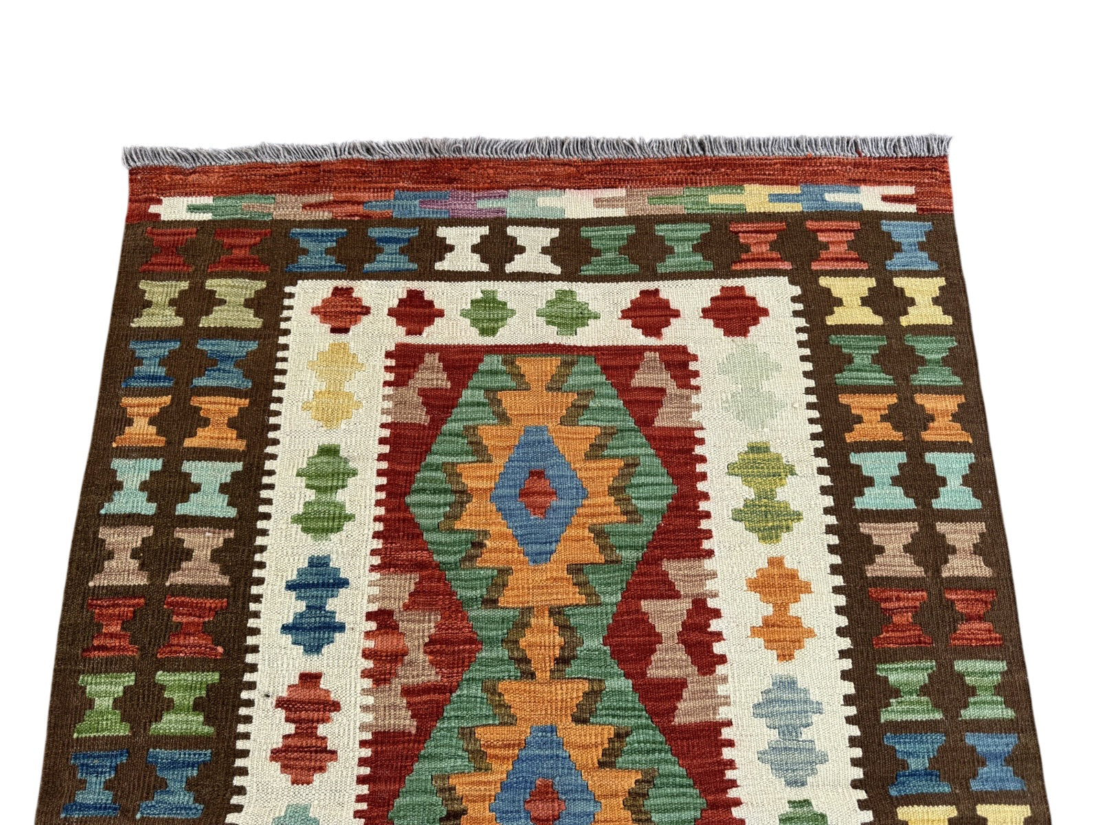 Handmade Afghan Kilim Rug 145 CM x 100 CM Sk#1449